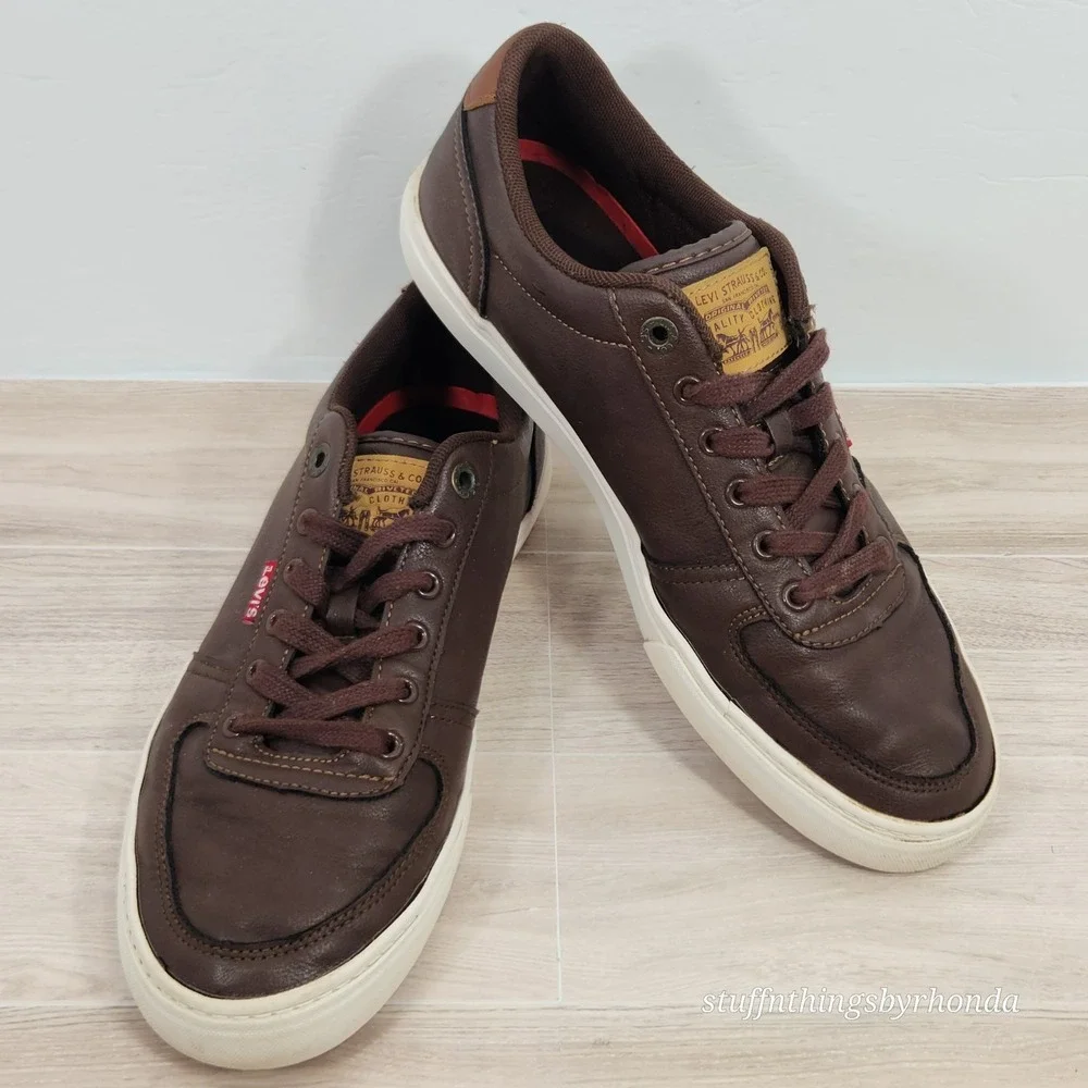 Levi's Mens Synthetic Leather Casual Lace Up Sneaker/‎ Trainers Shoe US 8.5